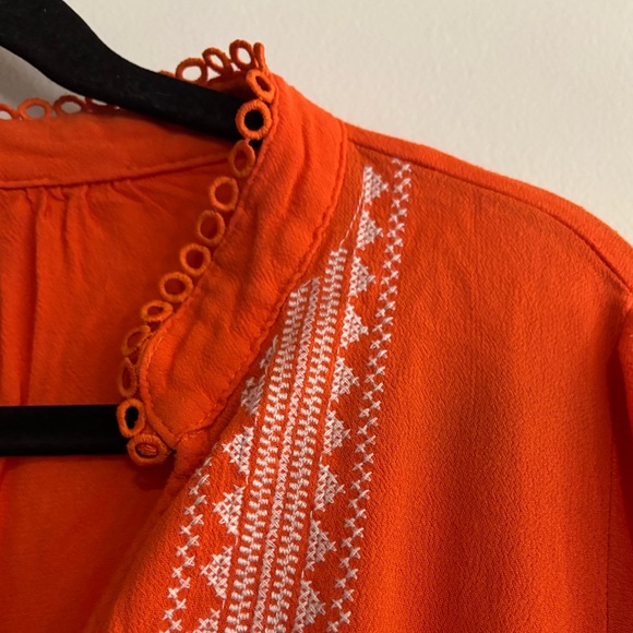 City Chic Orange Embroidered Boho Dress, size 14 - Picture 4 of 8